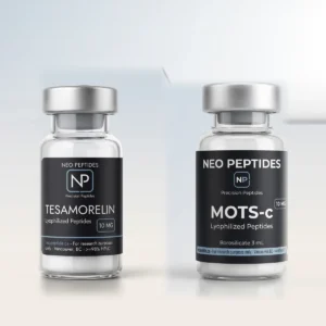 NEO Peptides Metabolic Stack: Tesamorelin 10mg and MOTS-c 10mg research vials
